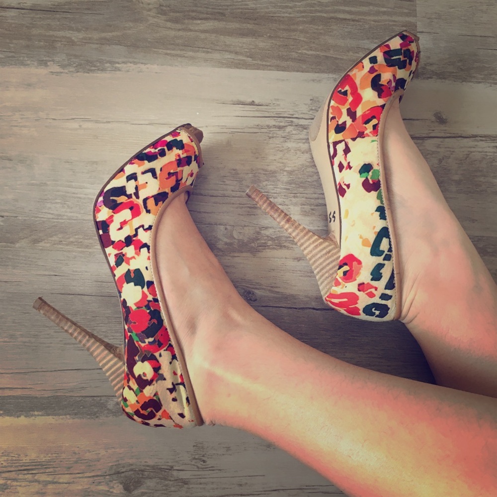 Abstract Colorful Fall Heels